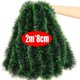 thumbnail image 3 of Guirnalda de cinta navideña de 2/20 m, cintas de flores para tirar del árbol de Navidad, adornos de caña verde, oropel, suministros de decoración para fiestas de bodas, 3 of 5