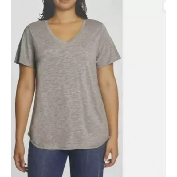 Jessica Simpson Ladies' Flutter Sleeve Tee, Gray Medium
