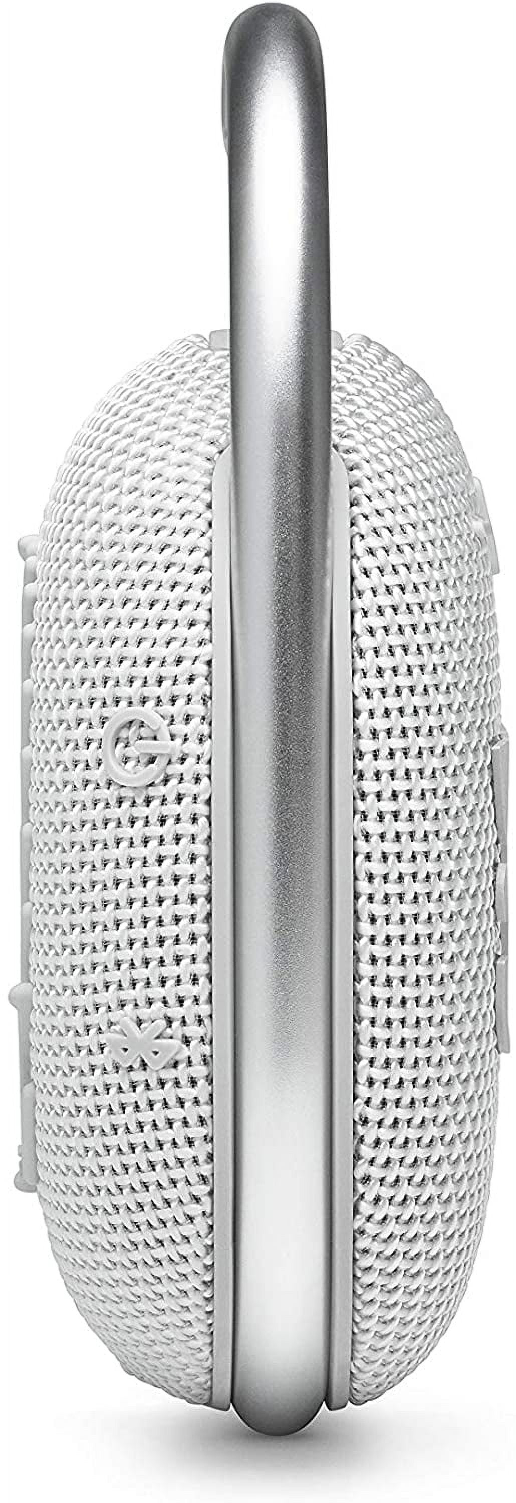 JBL Clip 4 Portable Mini Bluetooth Speaker, Wireless, IP67 Waterproof, Dustproof, Bass Sound, White  (图2)