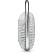 JBL Clip 4 Portable Mini Bluetooth Speaker with IP67 Waterproof and Dustproof - White