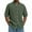 #173-Army Green, variant on Handshe Men's Waffle Knit Button-Up Shirt, Solid Color Casual Design, Short Sleeve with Collar for Everyday Casual Wear