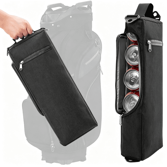 AOMRCOL Golf Cooler Bag-Accessories for Men,Small Soft Insulated Beer Cooler Holds 6 Pack of Cans Or Two Wine Bottles,Sports Bag Small Soft Insulated Golf Bag Cooler