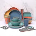 thumbnail image 3 of Unbreakable Dinnerware Sets Camping Plates And Bowls Set Plastic Picnic Dinner Sets, 3 of 5