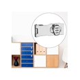 thumbnail image 4 of 3-Inch Silver Lock Buckle with Screws - No-Drill Security Lock for Wardrobes, Drawers, Lockers, Refrigerators, File Cabinets & Cabinets, 4 of 7