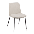 thumbnail image 1 of Bouclair Oatmeal Fabric and Metal Dining Chair, 1 of 10