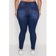 thumbnail image 5 of Womens Plus Size WAX High Waisted Distressed Skinny Jeans, 5 of 5