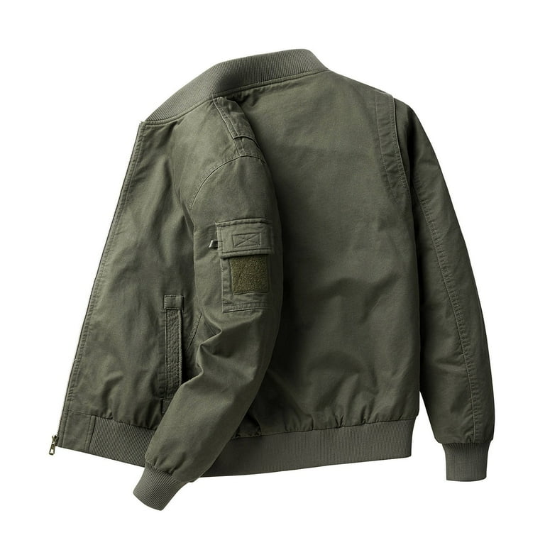 jjayotai Plus Size Cargo Jacket for Men, Casual Full Zip jjayotai Plus Size Cargo Jacket for Men, Casual Full Zip