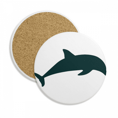 

Blue Ocean Streamline Swimng Dolphin Coaster Cup Mug Tabletop Protection Absorbent Stone