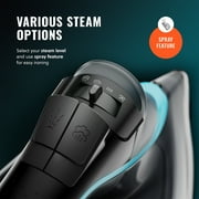 PurSteam Gray Steam Burst Steam Iron with Ceramic Soleplate, 1750W