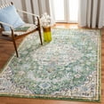 thumbnail image 3 of SAFAVIEH Madison Joandra Vintage Floral Area Rug, Green/Turquoise, 3' x 3' Square, 3 of 8