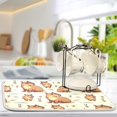 thumbnail image 5 of Capybara Animal and Plant Dish Drying Mat 16x18 Absorbent Microfiber Draining Rack Pad for Kitchen Counter Sink, 5 of 8