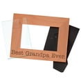 thumbnail image 2 of ThisWear Birthday Gift for Grandpa Best Grandpa Ever Natural Wood Engraved 4x6 Landscape Picture Frame Wood, 2 of 6