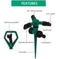 thumbnail image 3 of Lawn Sprinkler, 4pcs Automatic 360 Rotating Adjustable Garden Sprinkler Lawn Irrigation System, Leak-proof Design, 3 of 5