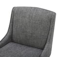 thumbnail image 4 of CHITA 26 in Swivel Upholstered Fabric Barstool Set of 2 for Kitchen Island, Full Back&Wood Legs, Pebble Gray, 4 of 8