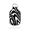 Black/White, variant on abbyrose Twisted Zebra Hand Sanitizer Holder