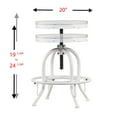 thumbnail image 5 of Industrial Adjustable Height Swiveling Stool White, 5 of 7