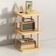 thumbnail image 4 of Organizador de escritorio esquinero | ZJT250119925 Estante de almacenamiento de madera de dos niveles, negro y blanco | Estantería de escritorio con múltiples compartimentos para la oficina, deco, 4 of 5