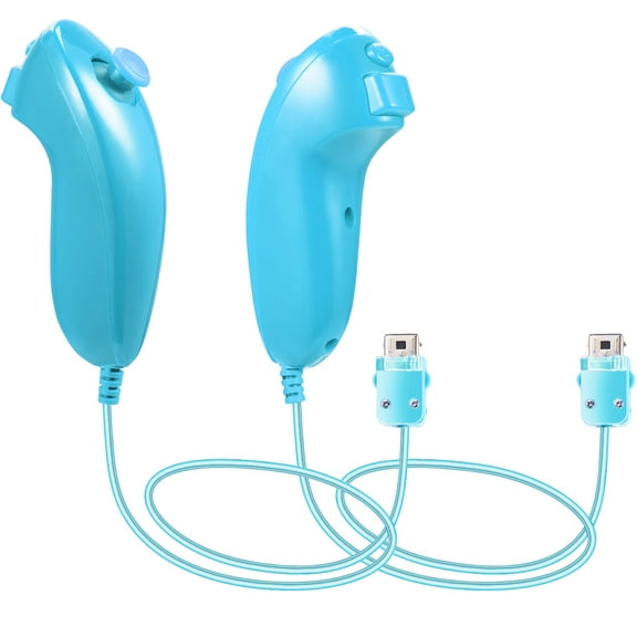 For Wii Nunchuck Controller, LUXMO 2 Pack Nunchuck Controllers Joystick Gamepad for Wii/Wii U Console