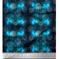 thumbnail image 1 of Soimoi Blue Poly Georgette Fabric Scared Geometric Galaxy Fabric Prints By Yard 52 Inch Wide, 1 of 3