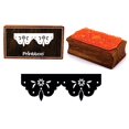 thumbnail image 1 of Printtoo Rectangular Wooden Rubber Stamp Silhouettes Ornate Lace Border Scrap-Booking, 1 of 2
