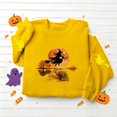 thumbnail image 4 of LUVDA Women's Halloween Witch Print Sweatshirt Oversized Crewneck Long Sleeve Fall Winter Party Top, 4 of 5