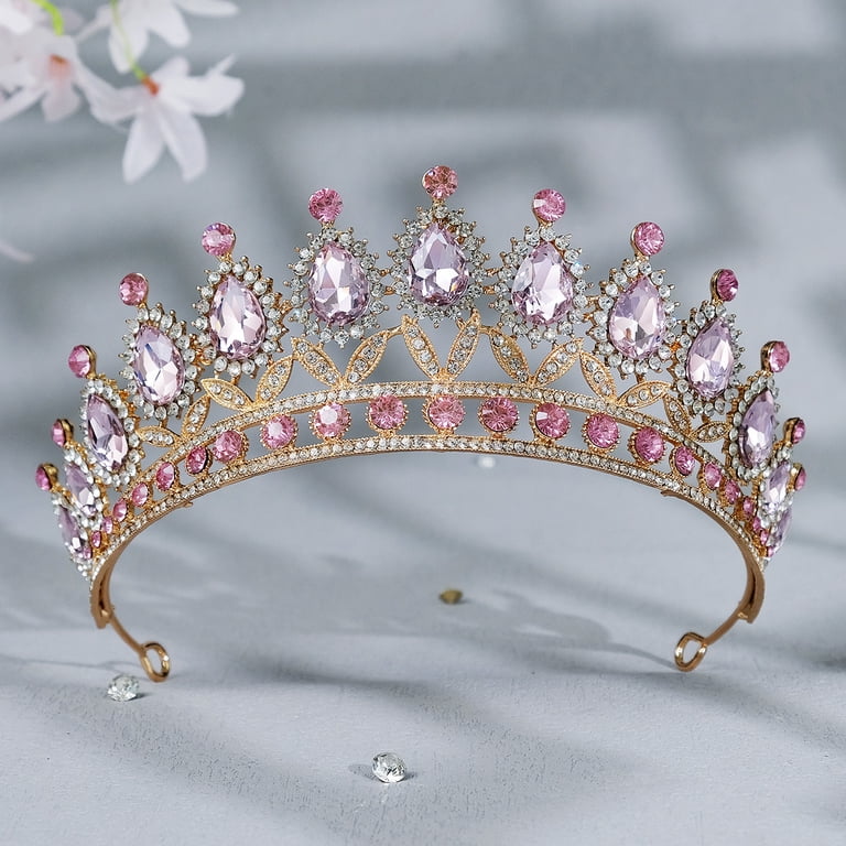 Dalrosia Tiaras and Crowns for Women, Rhinestone Princess  display picture 3