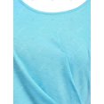 thumbnail image 4 of Camiseta Irregular de Bloqueo de Color de Talla Extra Rosegal Mangas largas de talla grande, 4 of 5