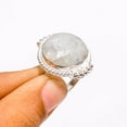 thumbnail image 2 of Rainbow Moonstone Ring Gemstone Ring Statement Ring 925 Sterling Silver Ring for Women, 2 of 4