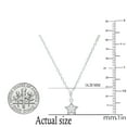 thumbnail image 5 of Dazzlingrock Collection Round White Diamond Star Pendant for Women with 18 Inch Silver Chain (0.06 ctw, Color I-J, CLarity I1-I2) in 14K White Gold, 5 of 6