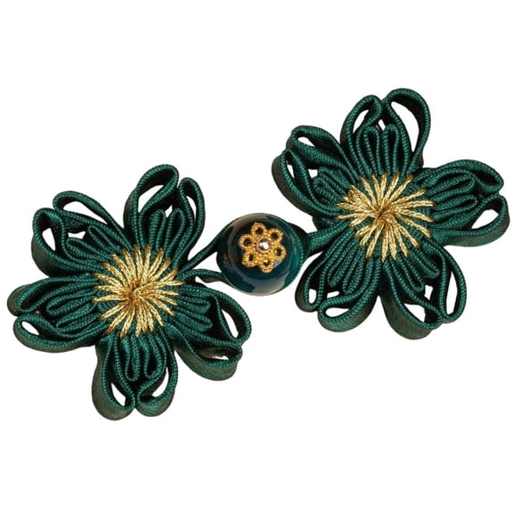MOMOJIA Flower Shape Fabric Cheongsam Button Decorative Knot Buttons Sewing Fasteners