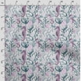 thumbnail image 3 of Soimoi Sea Shell Printed, Japan Crepe SatinFabric, by The Yard 54 Inch Wide, Decorative Sewing Fabric for Dresses Kimonos Gowns, Teal Green, 3 of 5