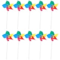 thumbnail image 4 of EeaseCA 10Pcs Party Pinwheels Decorative Rainbow Pinwheels Funny Handheld Pinwheels Decors, 4 of 8