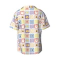 thumbnail image 2 of Wukai Cat And Rabbit Men's Casual Short-Sleeve Button Down Shirt - Lightweight Summer Dress Shirt for Daily Wear-, 2 of 7