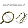 thumbnail image 2 of 1.5 in Metal Drapery Curtain Rings with Pin Hooks for Window Door Shower (Set of 40), 2 of 6