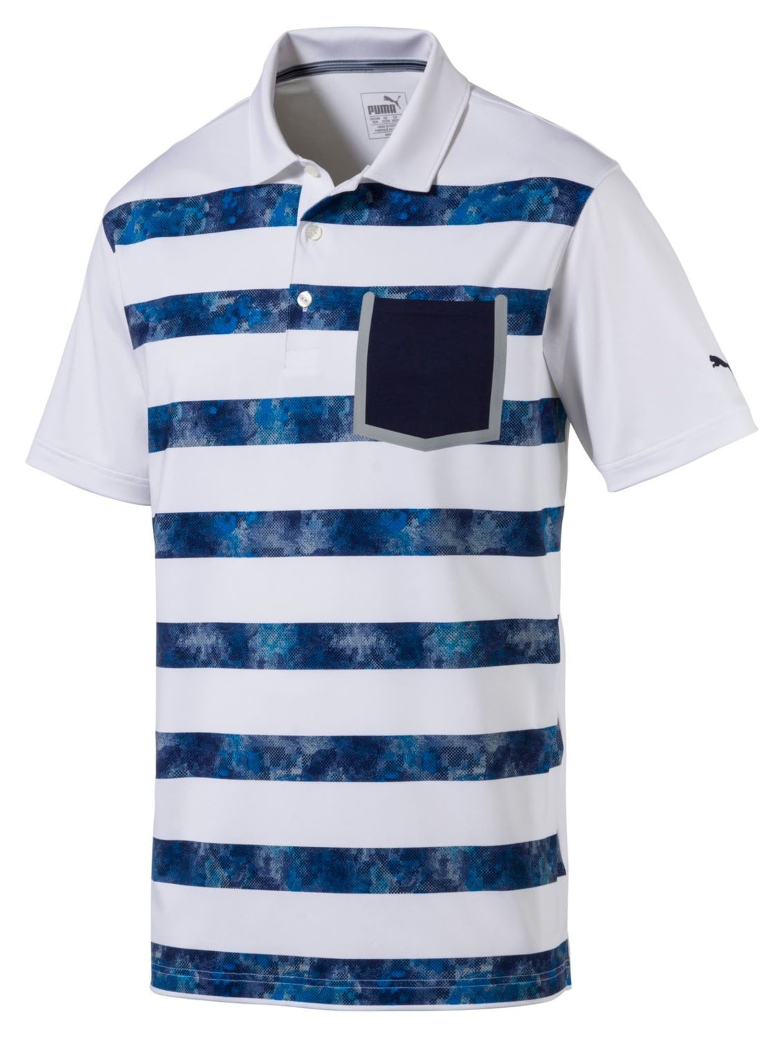 puma blue camo golf shirt
