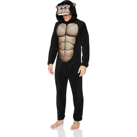 Briefly Stated Men's Gorilla Union Suit, Gorilla Black, Size:
