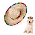 thumbnail image 2 of Sonducket 5 uds. Sombreros de paja mexicanos, gorras de paja Natural, hermosos suministros para perros, sombrero de sol duradero portátil, gorras ligeras Sombreros Sonducket AP005869-00, 2 of 6