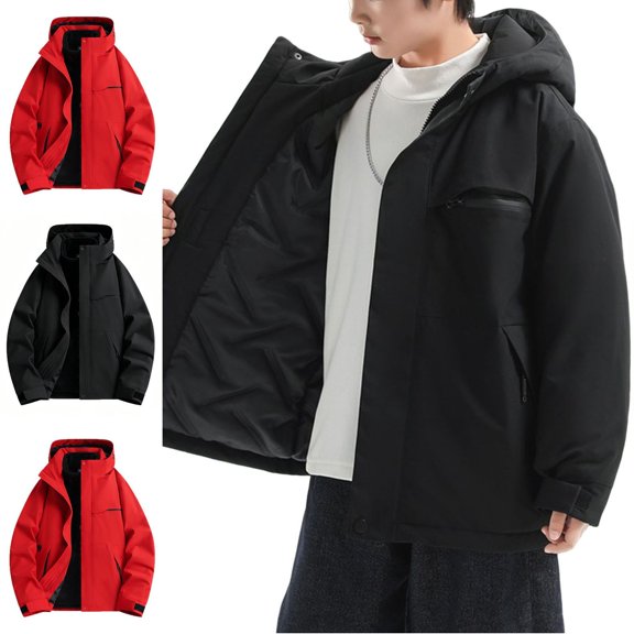 Afuyipoi Boys Winter Puffer Jacket Thick Quilted Fleece Lined Waterproof Windproof for Snow Play Black Size 9