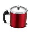 thumbnail image 2 of Ounissouiy Tanque de almacenamiento antifugas de contenedor de colador de malla de filtro de lata de acero inoxidable de 1,3 l Cocina y Comedor Rojo Ounissouiy HA002095-02B, 2 of 6
