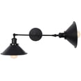 thumbnail image 3 of E27 Both Ends Adjustable Wall Lamp Retro Wrought Iron Wall Light Bedside Reading Light Living Room Restaurant Cafe Illumination Corridor Lights, 3 of 7