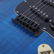 Full Size 39 Inch Electric Guitar Kit Solid Wood for Beginner with 25W Amplifier Gig Bag,Capo,Strap,Cable,Picks(Blue)