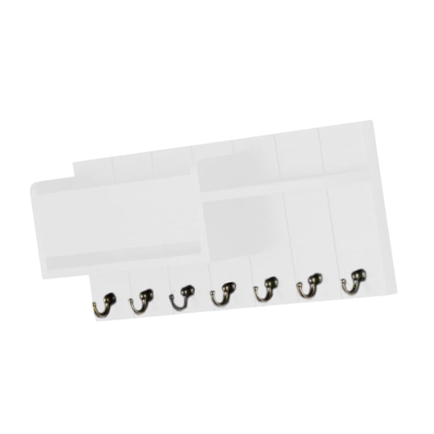 Organizador de llaves y correo, decorativo y creativo para montar en la pared. Blanco