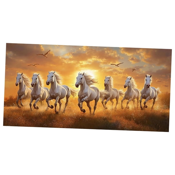 Pinturas de caballos corriendo, imágenes de caballos, decoración de pared decorativa sin marco estilo I 80X40CM