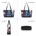 thumbnail image 6 of FORMRS Canvas Laptop Tote Bag for Women with 15.6" Computer Compartments Shoulder Handbag, Blue Anchor, 6 of 7