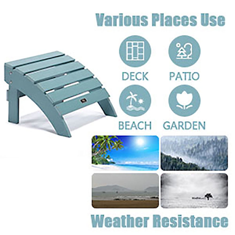 Kepooman Adirondack Footstool for Fade-Resistant Footstool for Outdoor Patio, Deck, Garden, Porch and Lawn, Blue Kepooman Adirondack Footstool for Fade-Resistant Footstool for Outdoor Patio, Deck, Garden, Porch and Lawn, Blue