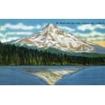 thumbnail image 2 of Mount Hood, Oregon - Mountain View from Lost Lake - Vintage Halftone (24x36 Giclee Gallery Print, Wall Decor Travel Poster), 2 of 3