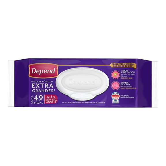 Toallitas húmedas Depend 42 pzas