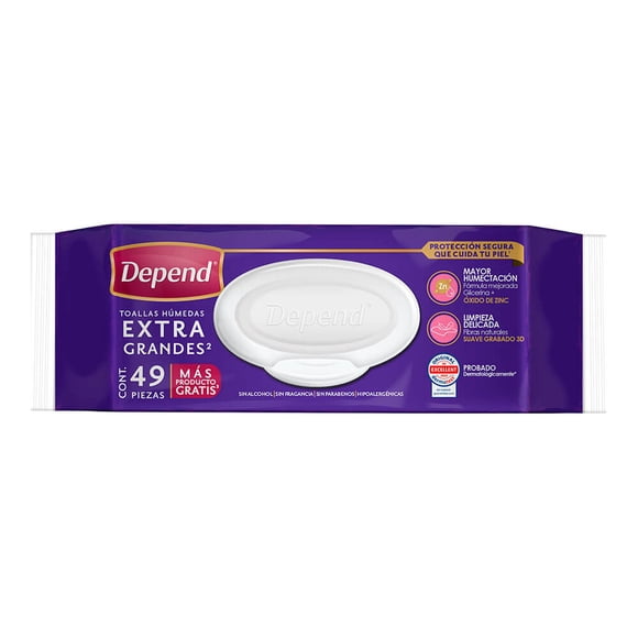 Toallitas húmedas Depend 42 pzas