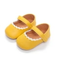 thumbnail image 3 of Yoyauz Baby Girl Mary Jane Shoes Anti Slip Rubber Sole Ballet Slippers Princess Dress Wedding Shoes Newborn Kids Shoes Toddler Shoes（0-12 Month）, 3 of 5
