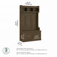 thumbnail image 2 of Woodland 40W Hall Tree and Shoe Bench with Doors in Ash Brown - Engineered Wood, 2 of 9